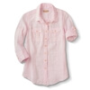 Shirt, Ls Linen Beach; Lt Blu,Lime,Pink,White
