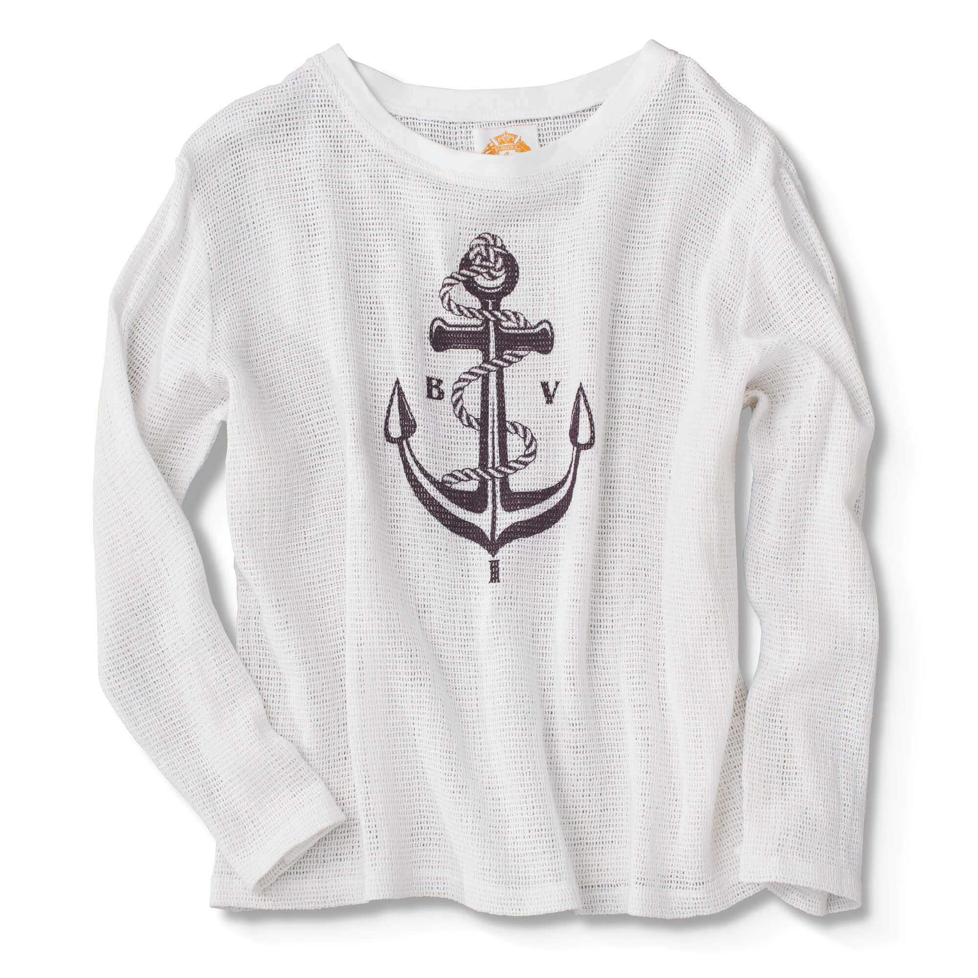 Long Sleeve Net Anchor Crewneck Pullover | Pusser's British West 
