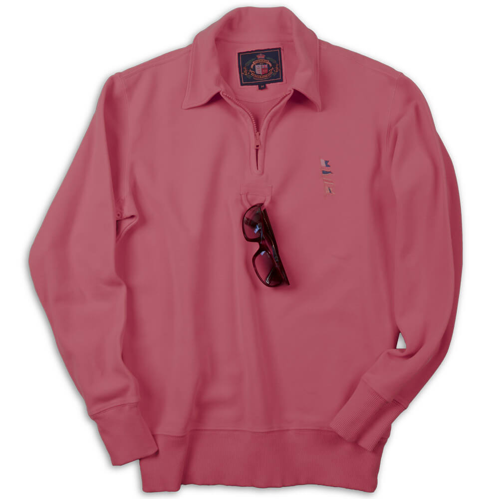 Men’s LS Zip Collar Polo | Pusser's British West Indies, Ltd.
